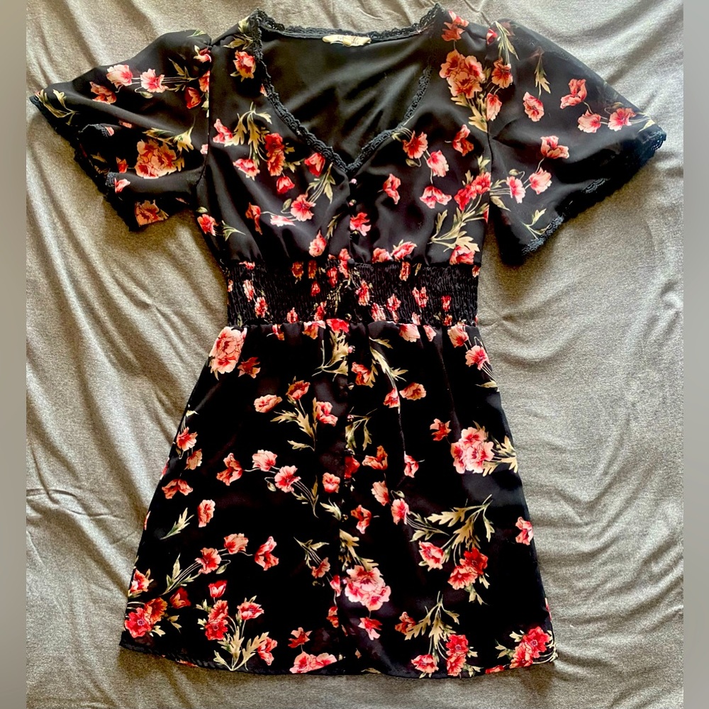 Black Floral Dress
